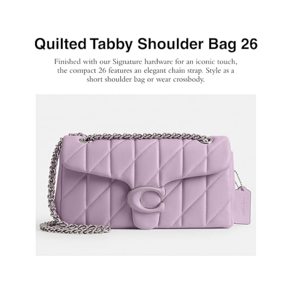 Coach Quilted Tabby Shoulder Bag 26 NWT - Picture 2 of 8